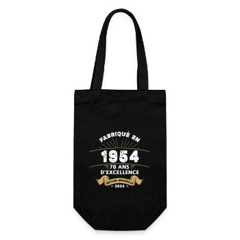 Made in 1954 70 Years of Original Excellence - Gift Bag for Bottles - black - Front