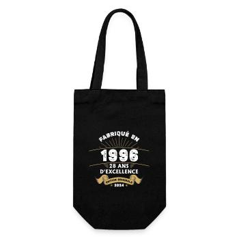 Hergestellt im Jahr 1996 28 Jahre ursprüngliche Exzellenz - Geschenkbeutel für Flaschen - Schwarz - Vorne