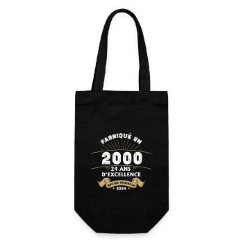 Made in 2000 24 years of original excellence - Gift Bag for Bottles - black - Front