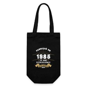 Hergestellt im Jahr 1985 39 Jahre ursprüngliche Exzellenz - Geschenkbeutel für Flaschen - Schwarz - Vorne