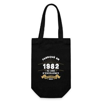 Made in 1982 42 Years of Original Excellence - Gift Bag for Bottles - black - Front