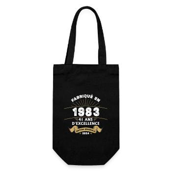 Made in 1983 41 Years of Original Excellence - Gift Bag for Bottles - black - Front