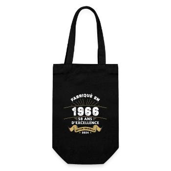 Hergestellt im Jahr 1966 58 Jahre ursprüngliche Exzellenz - Geschenkbeutel für Flaschen - Schwarz - Vorne