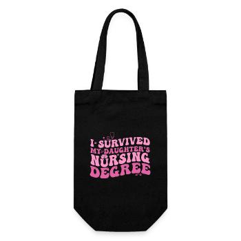 I Survived My Daughters Nursing Degree Nursing Mom - Sac à bouteille - noir - Devant