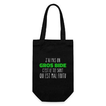 Ich habe keinen dicken Bauch, es ist das Geschenk-T-Shirt - Geschenkbeutel für Flaschen - Schwarz - Vorne