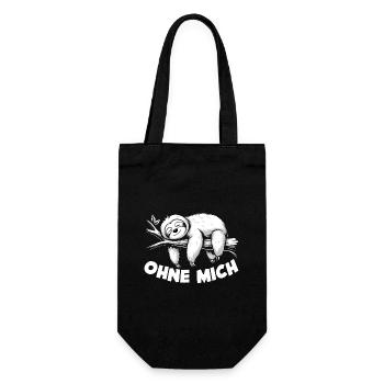 Süßes schläfriges Faultier ohne mich - Geschenkbeutel für Flaschen - Schwarz - Vorne