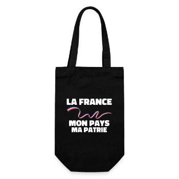 Patriote la france mon pays ma patrie - Sac à bouteille - noir - Devant