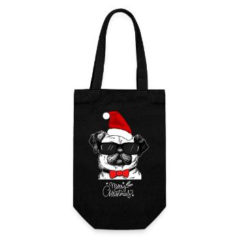 Joyeux Noël, fête de Noël. - Sac à bouteille - noir - Devant