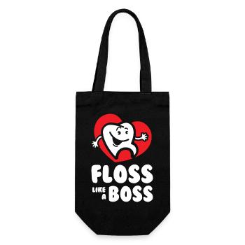 Floss like a Bos - Gift Bag for Bottles - black - Front