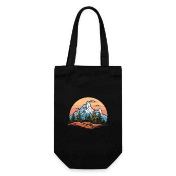Paysage de montagnes - Sac à bouteille - noir - Devant