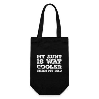 My aunt is way cooler than my dad - Sac à bouteille - noir - Devant