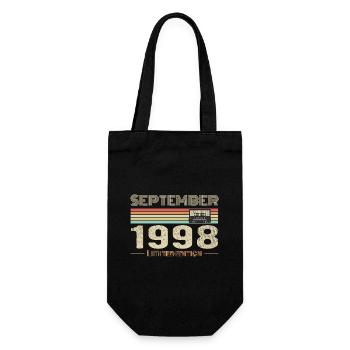 Septembre 1998 Vintage Anniversaire septembre 1998 - Sac à bouteille - noir - Devant