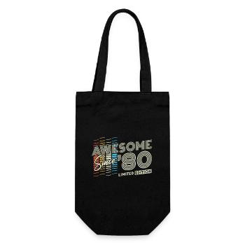1980 ' s Né Vintage Cadeau d’anniversaire Rétro - Sac à bouteille - noir - Devant