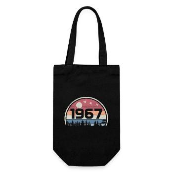 58e Anniversaire 1967 Fête Anniversaire 1967 Rétro - Sac à bouteille - noir - Devant