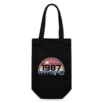 38e Anniversaire 1987 Fête Anniversaire 1987 Rétro - Sac à bouteille - noir - Devant