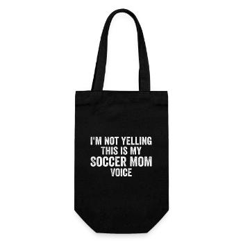 Funny Soccer Mom Voice - Gift Bag for Bottles - black - Front
