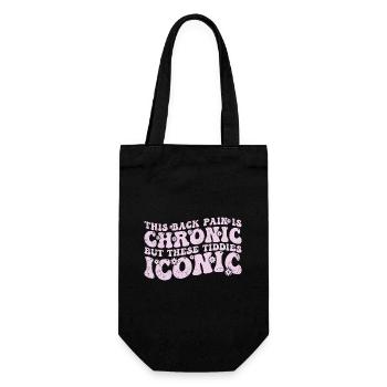 this back pain is chronic but these tiddies iconic - Sac à bouteille - noir - Devant