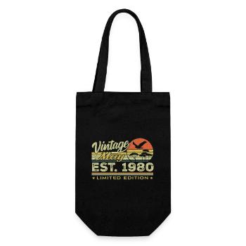 Birthday May 1980, born in May 1980 - May 1980 - Gift Bag for Bottles - black - Front