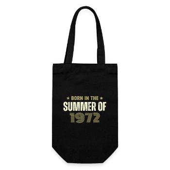 Jahrgang 1972 Jahrgang 1972 Geburtstagsgeschenk - Geschenkbeutel für Flaschen - Schwarz - Vorne