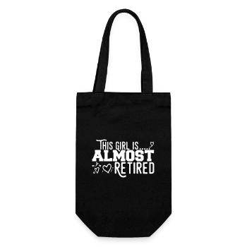 This Girl Almost Retired - Gift Bag for Bottles - black - Front
