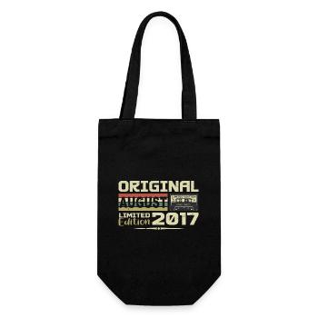 August 2017 - Born in August 2017 Built in August 2017 - Gift Bag for Bottles - black - Front