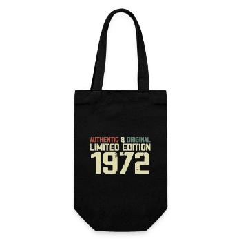 1972 Geburtstagsgeschenk 1972 Jahrgang 1972 Retro - Geschenkbeutel für Flaschen - Schwarz - Vorne