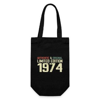 1974 Birthday Gift 1974 Vintage 1974 Retro - Gift Bag for Bottles - black - Front