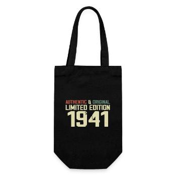 1941 Birthday Gift 1941 Vintage 1941 Retro - Gift Bag for Bottles - black - Front