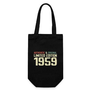 1959 Birthday Gift 1959 Vintage 1959 Retro - Gift Bag for Bottles - black - Front