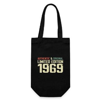 1969 Geburtstagsgeschenk 1969 Jahrgang 1969 Retro - Geschenkbeutel für Flaschen - Schwarz - Vorne