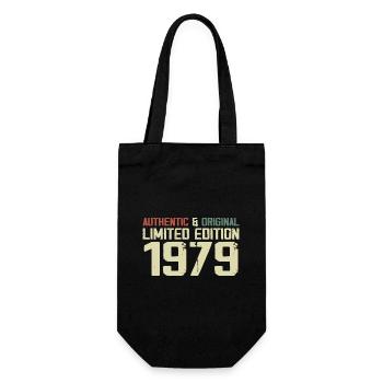 1979 Geburtstagsgeschenk 1979 Jahrgang 1979 Retro - Geschenkbeutel für Flaschen - Schwarz - Vorne