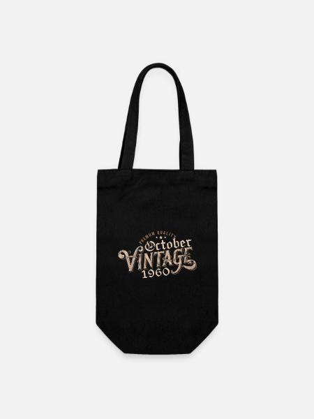 Octobre Cadeau D'anniversaire | Né en Octobre 1960 - Sac à bouteille - noir