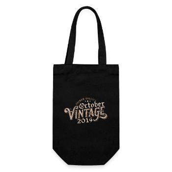 Octobre Cadeau D'anniversaire | Né en Octobre 2014 - Sac à bouteille - noir - Devant