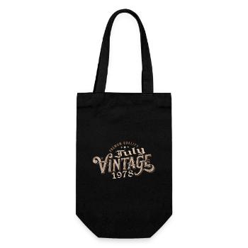 Gift July 1978 Birthday July 1978 July - Gift Bag for Bottles - black - Front