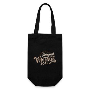 Gift August 2016 Birthday August 2016 August - Gift Bag for Bottles - black - Front