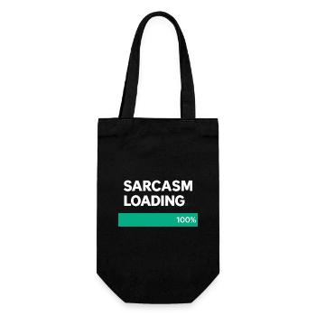 Sarcasm Loading Indication - Gift Bag for Bottles - black - Front