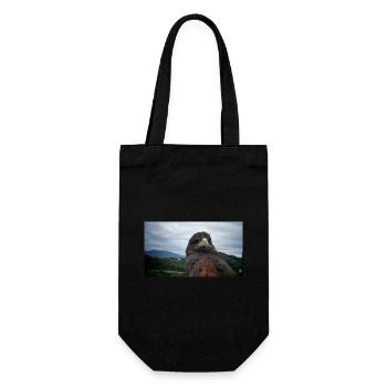 Golden eagle on mountainous landscape - Gift Bag for Bottles - black - Front