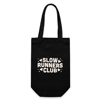 Laufverein Slow Runner Slow Runner - Geschenkbeutel für Flaschen - Schwarz - Vorne