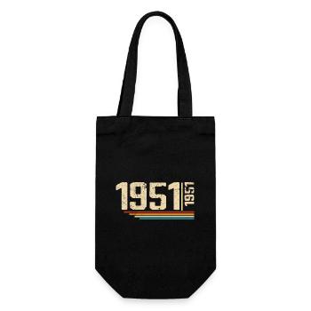 Vintage Geburtstag 1951 Geburtstagsfeier 1951 - Geschenkbeutel für Flaschen - Schwarz - Vorne