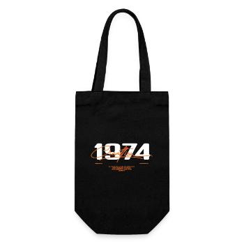 1974 Vintage Retro 1974 Birthday Gift 1974 - Gift Bag for Bottles - black - Front