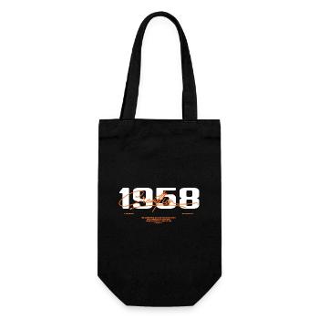 1958 Vintage Retro 1958 Geburtstagsgeschenk 1958 - Geschenkbeutel für Flaschen - Schwarz - Vorne