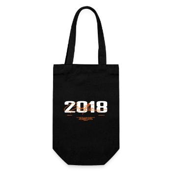 2018 Vintage Retro 2018 Birthday Gift 2018 - Gift Bag for Bottles - black - Front