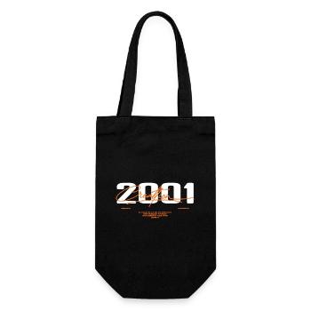 2001 Vintage Retro 2001 Geburtstagsgeschenk 2001 - Geschenkbeutel für Flaschen - Schwarz - Vorne