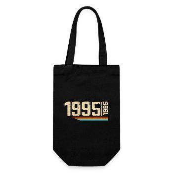 Vintage Anniversary 1995 Birthday Party 1995 - Gift Bag for Bottles - black - Front