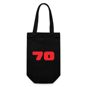 70. 70 YEARS. 70TH ANNIVERSARY. BIRTHDAY 70 YEARS. - Gift Bag for Bottles - black - Front