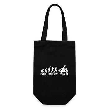 Die Entwicklung des Zustellers - Geschenkbeutel für Flaschen - Schwarz - Vorne