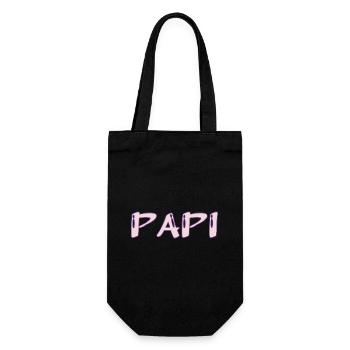 PAPY. FÊTE DES PÈRES. BONNE FÊTE PAPY. JE T'AIME. - Sac à bouteille - noir - Devant