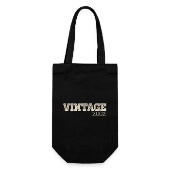 Jahrgang 2002 Original 2002 Retro 2002 Geschenk 2002 - Geschenkbeutel für Flaschen - Schwarz - Vorne