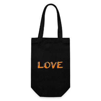 SAINT VALENTINE. bachelorette party. I LOVE YOU. I LOVE YOU. LOVE - Gift Bag for Bottles - black - Front