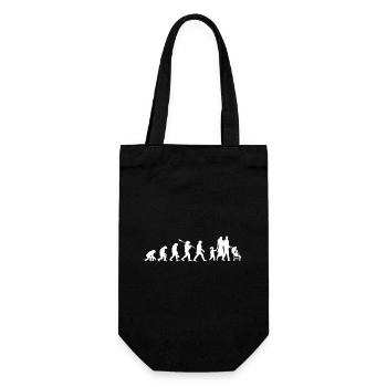 Family Evolution - Family Birthday Gift - Gift Bag for Bottles - black - Front